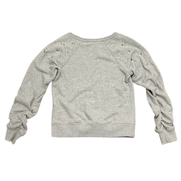 Stellar and Dot heather grey crewneck with beads and pearl detail - Picture 2 of 10
